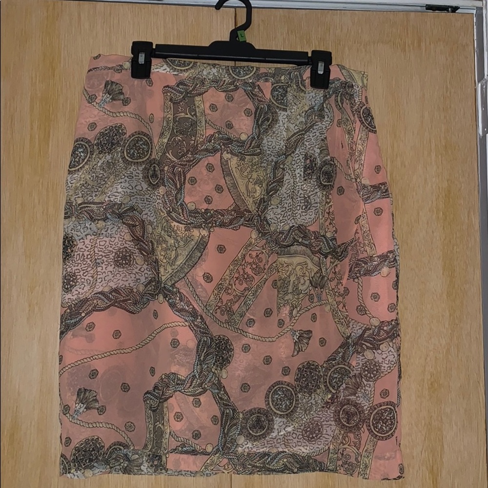 Light Pink Jacklyn Smith Patterned Skirt
